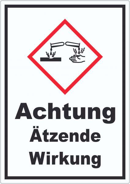 Aufkleber Ätzende Wirkung Ätzwirkung