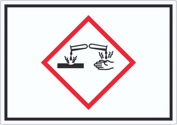 Aufkleber Ätzende Wirkung Symbol Ätzwirkung