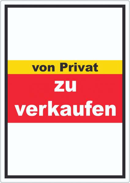 zu verkaufen von privat Aufkleber mit Text Werbeaufkleber hochkant