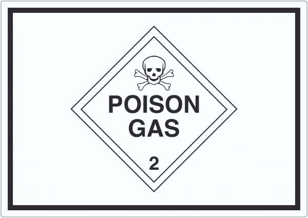 Aufkleber Giftige Gase Symbol Poison Gas Totenkopf