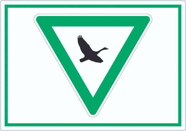 Rastgebiet für Zugvögel Symbol Aufkleber