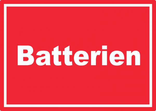 Batterien Mülltrennung Aufkleber mit Text