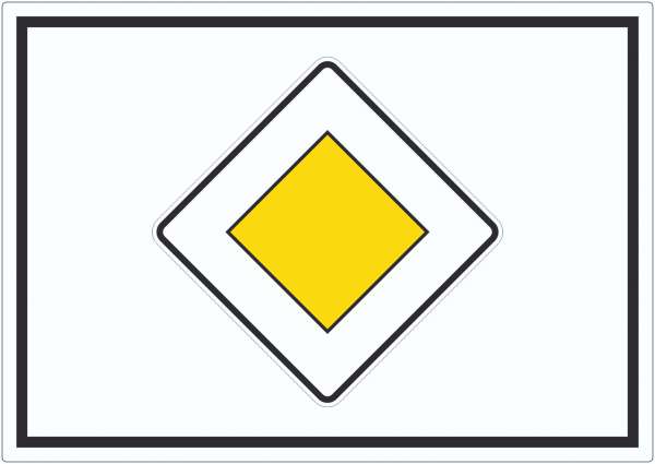 Vorfahrtstraße Symbol Aufkleber