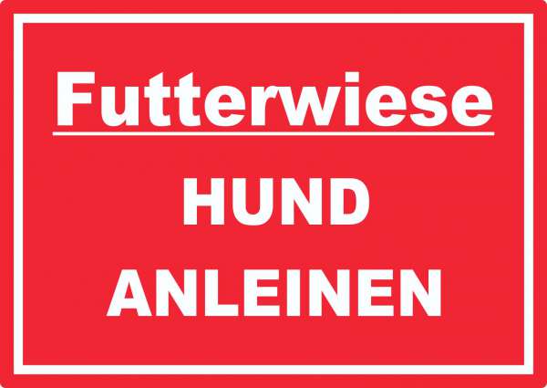 Futterwiese Hund anleinen Aufkleber