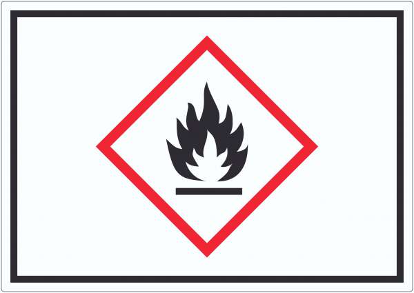 Aufkleber Entzündbare Stoffe Symbol Flamme