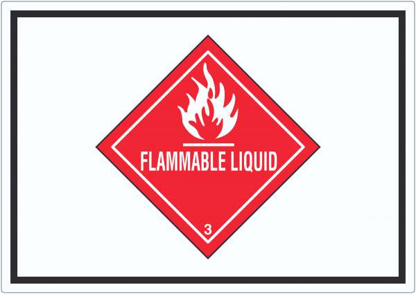 Aufkleber Entzündbare flüssige Symbol Stoffe Flammable Liquid