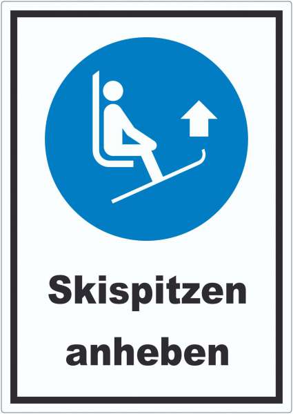 Skispitzen anheben Aufkleber