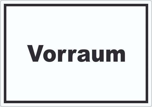 Vorraum Aufkleber mit Text Diele Vorzimmer waagerecht