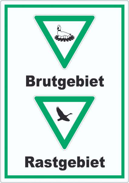 Brut- und Rastgebiet hochkant Aufkleber