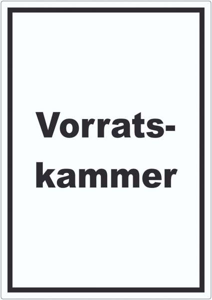 Vorratskammer Aufkleber mit Text Pantry Reserve hochkant