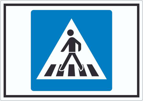 Fußgängerüberweg Symbol Aufkleber