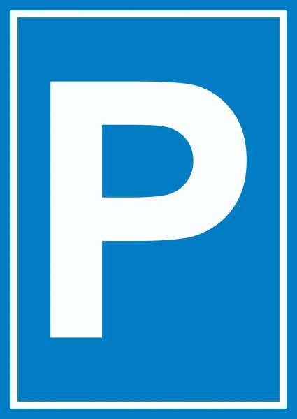 P Parkplatz Schild  HB-Druck Schilder, Textildruck & Stickerei