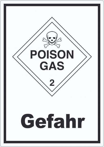 Aufkleber Giftige Gase Gefahr Poison Gas Totenkopf