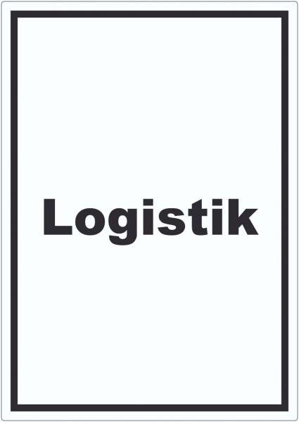 Logistik Aufkleber mit Text Transport Versand hochkant