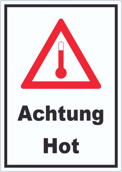 Aufkleber Gefahrgutklasse Hot Heiß