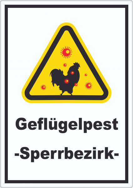 Geflügelpest Aufkleber