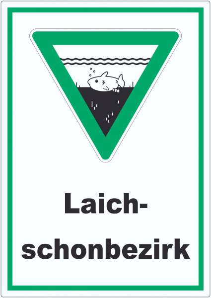 Laichschonbezirk Aufkleber