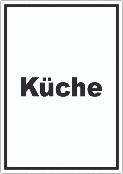 Küche Aufkleber mit Text Kitchen cucina hochkant