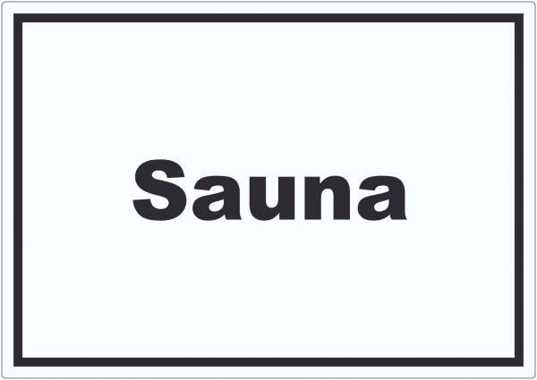 Sauna Aufkleber mit Text Erholung Entspannung waagerecht