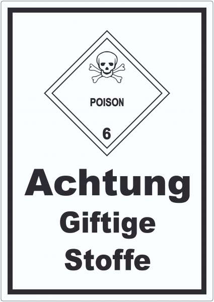 Aufkleber Giftige Stoffe Poison Totenkopf