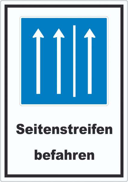 Aufkleber Seitenstreifen befahren