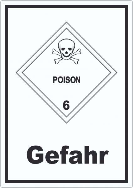 Aufkleber Giftige Stoffe Gefahr Poison Totenkopf