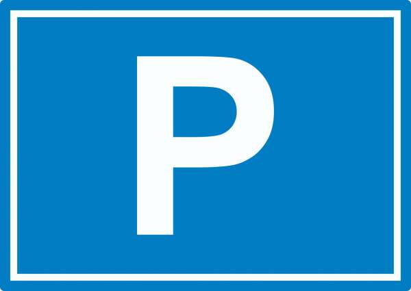 P Parkplatz Aufkleber waagerecht