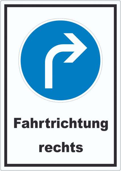 Aufkleber Fahrtrichtung rechts