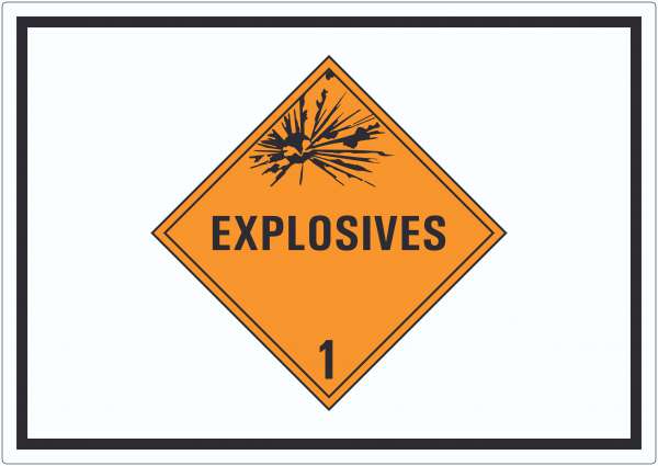 Aufkleber Explosionsgefahr Symbol Explosives