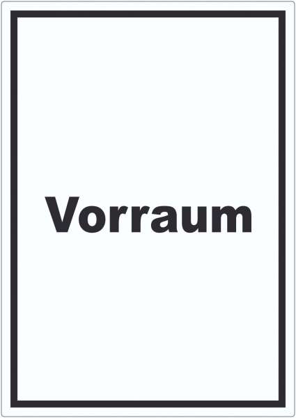 Vorraum Aufkleber mit Text Diele Vorzimmer hochkant