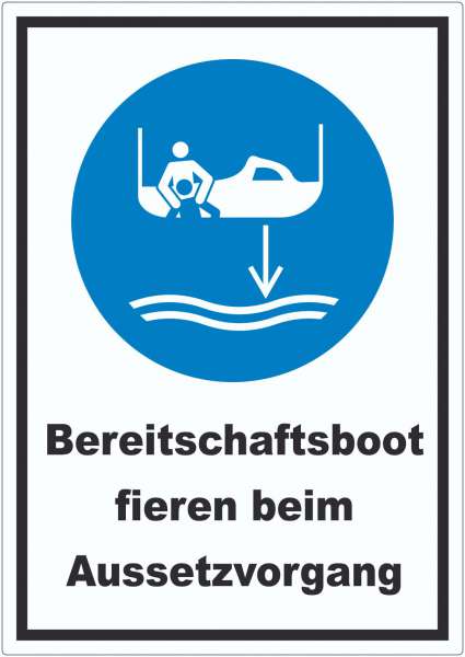 Bereitschaftsboot fieren beim Aussetzvorgang Aufkleber