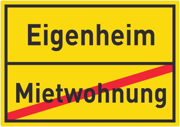 Eigenheim Mietwohnung Aufkleber Ortsaufkleber