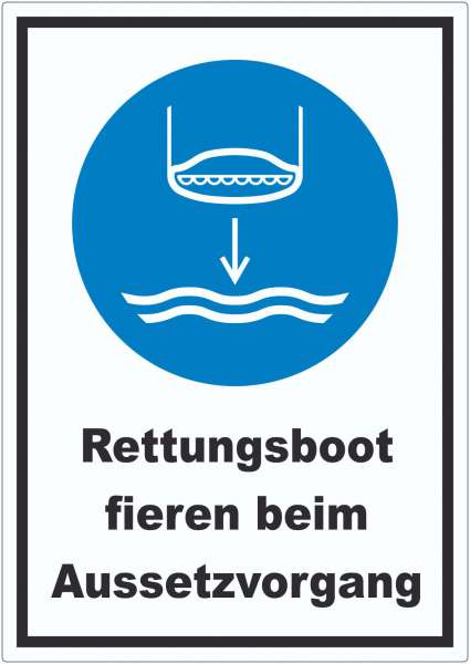 Rettungsboot fieren beim Aussetzvorgang Aufkleber