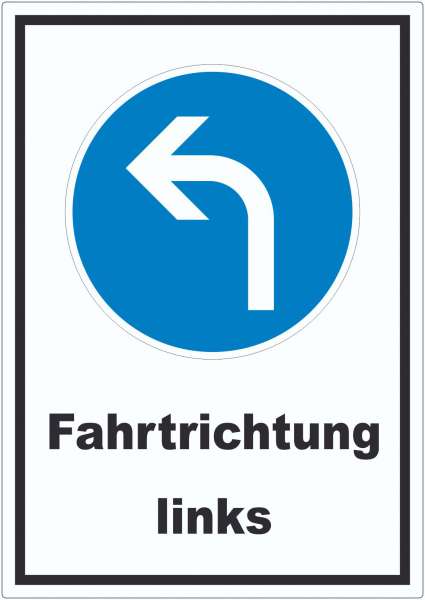 Aufkleber Fahrtrichtung links