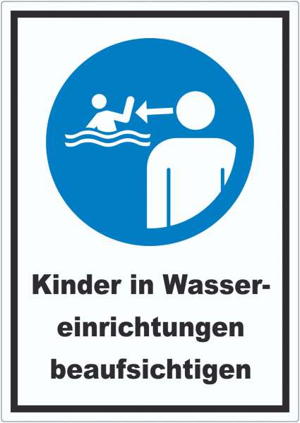 Kinder in Wassereinrichtungen beaufsichtigen Aufkleber