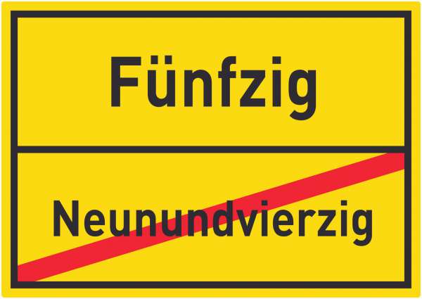 Fünfzig Neunundvierzig Aufkleber Ortsaufkleber