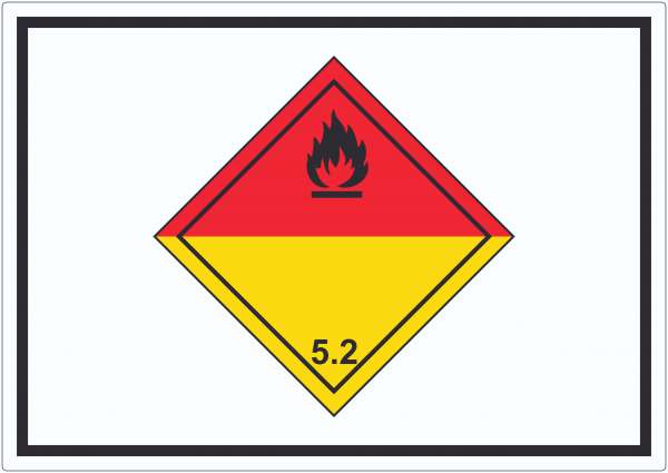 Aufkleber Organische Peroxide Symbol explosiv