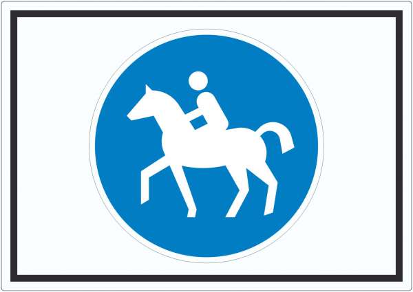 Aufkleber Reitweg Symbol