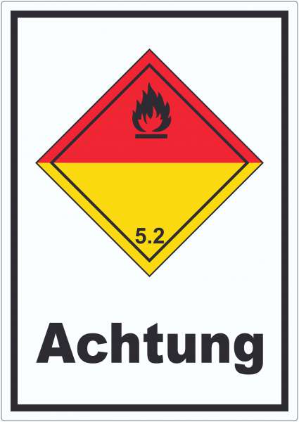 Aufkleber Organische Peroxide Achtung explosiv