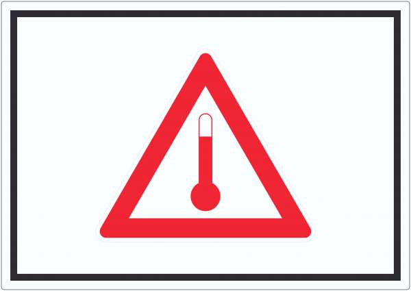 Aufkleber Gefahrgutklasse Hot Symbol Heiß