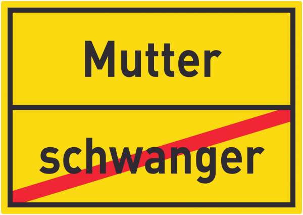 Mutter schwanger Aufkleber Ortsaufkleber