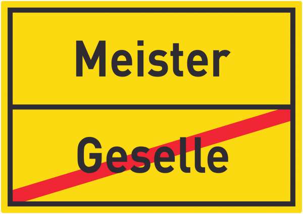 Meister Geselle Aufkleber Ortsaufkleber