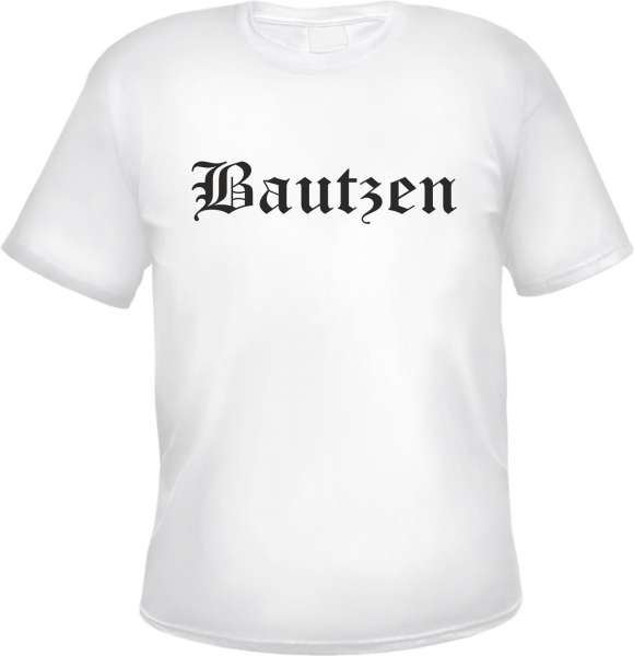 Bautzen Herren T-Shirt - Altdeutsch - Weißes Tee Shirt