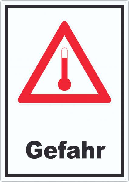 Aufkleber Gefahrgutklasse Hot Gefahr Heiß