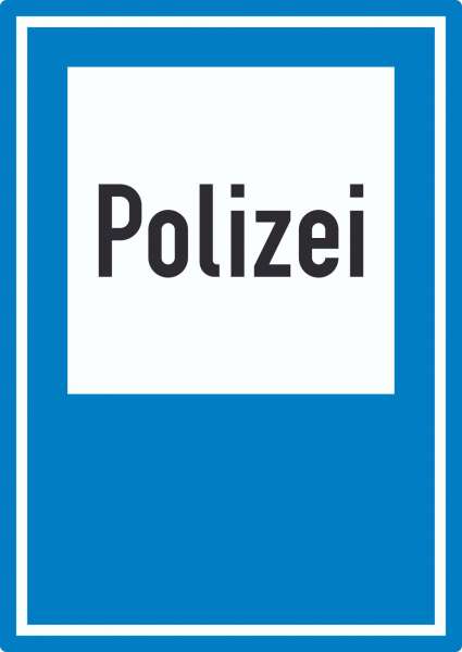 Richtzeichen Polizei Aufkleber