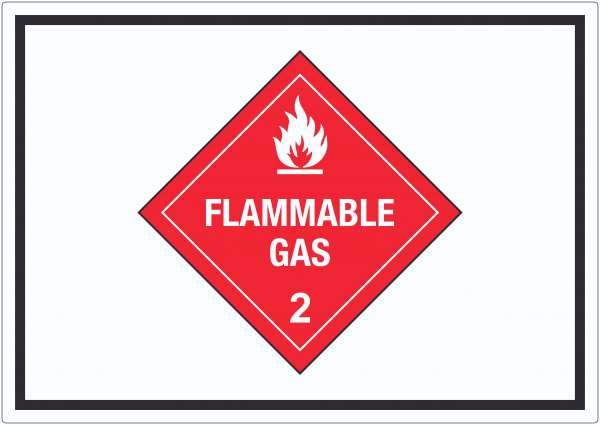 Aufkleber Entzündliche Gase Symbol Flammable Gas Flamme