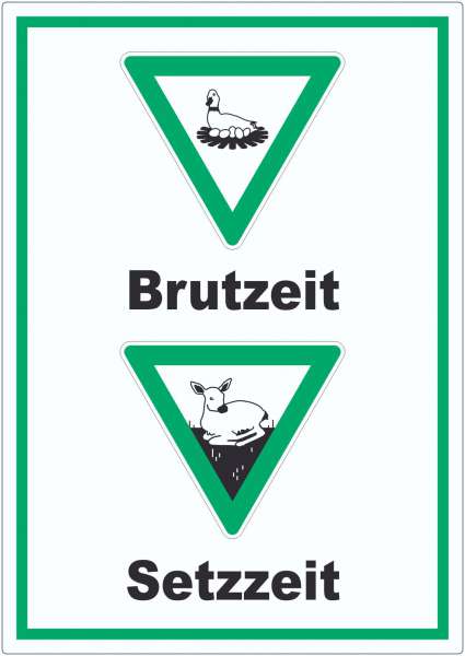 Brut- und Setzzeit hochkant Aufkleber