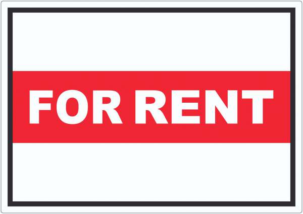 For Rent Aufkleber mit Text Werbeaufkleber