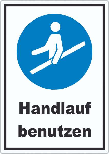 Handlauf benutzen Aufkleber