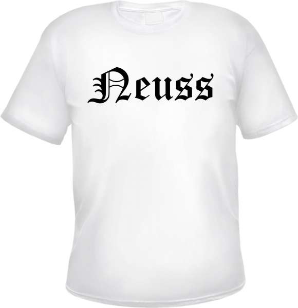 Neuss Herren T-Shirt - Altdeutsch - Weißes Tee Shirt